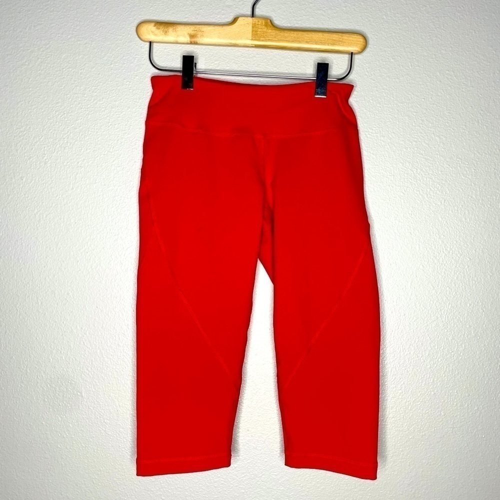 Zella Red workout capri cropped Pants Leggings Size XS